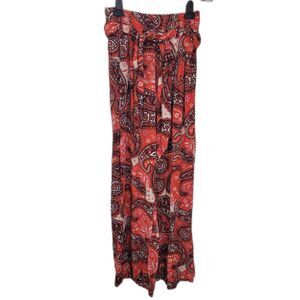 FREE PEOPLE Double Trouble Printed Wide Leg Pant